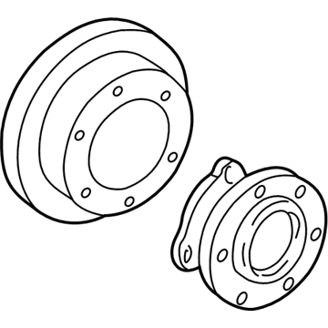 GM 12361508 Front Brake Rotor Assembly (W/ Hub) (Lh)