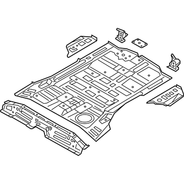 Hyundai 65510-4Z600 Panel Assembly-Rear Floor Front Complete