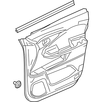 Honda 83551-TG7-A34ZB LINING, L. FR. DOOR ASSY. (LOWER) *NH900L* (DEEP BLACK)