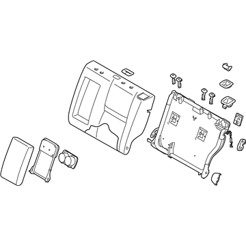 Nissan 88650-6MA0A Back Assy-Rear Seat, LH