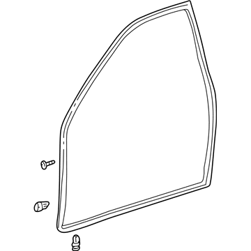 Lexus 67861-53010 Weatherstrip, Front Door, RH