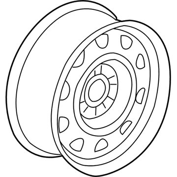 Mopar 4895425AE Black Steel Wheel