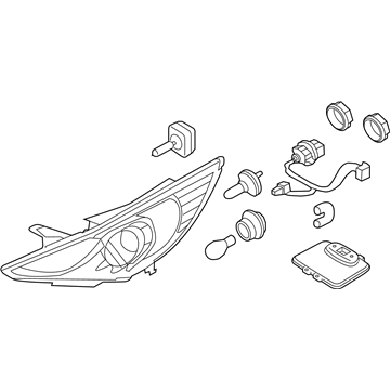 Hyundai 92101-3Q200 Headlamp Assembly, Left