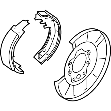 Nissan 44010-ET01A Brake Assy-Parking, Rear LH