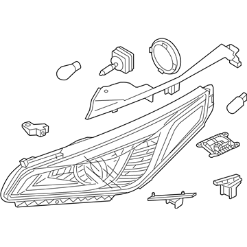 Hyundai 92102-E6200 Headlamp Assembly, Right