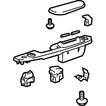 Toyota 74240-AE022-B0 Armrest Assembly GRAY