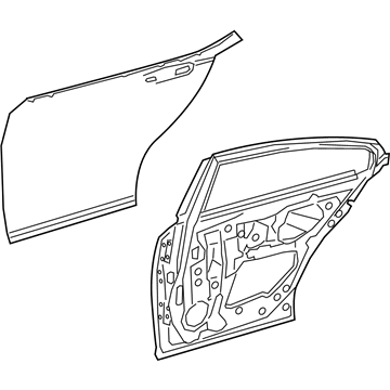 Lexus 67004-06400 Panel Sub-Assembly, RR D