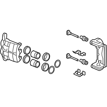 Acura 45018-TYS-R50 Caliper Sub-Assembly, Right Front