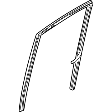 Nissan 82331-7Z000 Glass Run-Rear Door Window, LH