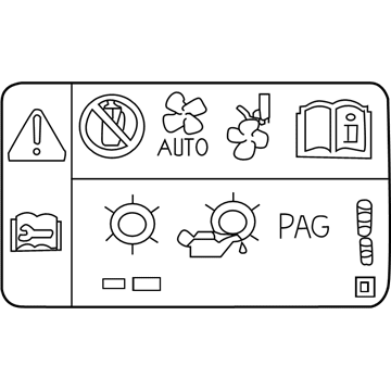 GM 13354566 Fan Label