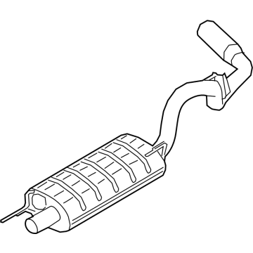 Ford ML3Z-5230-J MUFFLER AND PIPE ASY - REAR