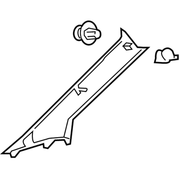 Toyota 62210-47160-B0 Weatherstrip Pillar Trim