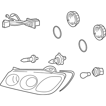 Hyundai 92101-3L050 Driver Side Headlight Assembly Composite