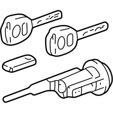 Lexus 89076-50010 Cylinder Set, Lock W