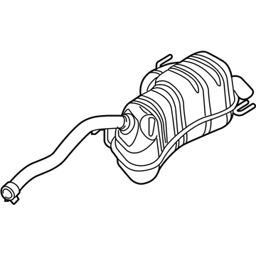 Mopar 68363997AA Exhaust Resonator And Tailpipe