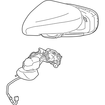 Lexus 87901-33130-E0 Mirror Sub-Assy, Outer Rear View, RH