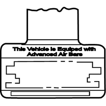 Toyota 74599-48020 Air Bag Label