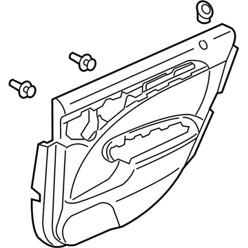 Acura 83736-SEP-A11ZA Base Assembly, Right Rear Door (Type D) (Leather) (Silver/Black)