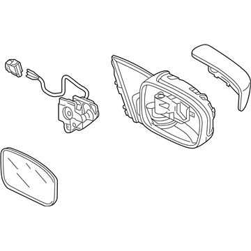 Honda 76200-SDC-A11ZF Mirror Assembly, Passenger Side Door (Graphite Pearl) (R.C.)