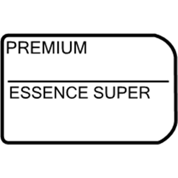 Lexus 74559-20110 Label, Fuel Information