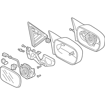 Honda 76250-S84-A01 Mirror Assembly, Driver Side Door