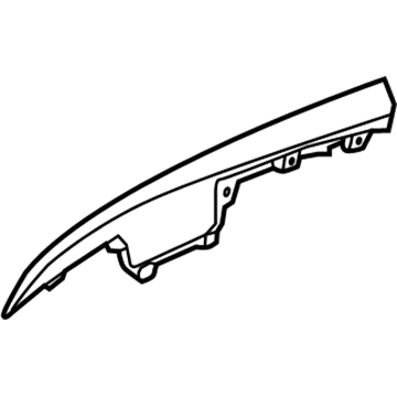 Acura 83704-TZ5-H82ZG Panel Assembly, Right Rear Door Lining Trim (Lower) (Sable Olive Ash)