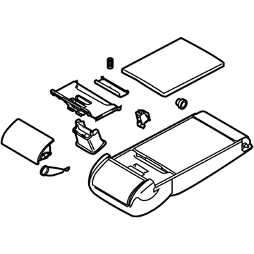 BMW 52-20-9-136-995 Armrest, Rear, Imitation Leather