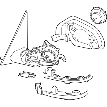 BMW 51-16-8-491-706 Heated Outside Mirror, Memory Bus, Right