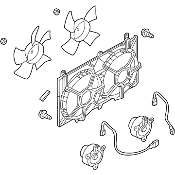 Nissan 21481-EV02B Motor & Fan Assy-With Shroud