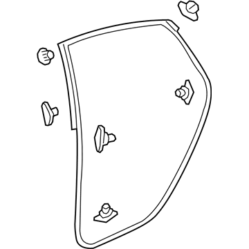 Honda 72850-TEA-T01 Weatherstrip, L. RR. Door