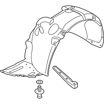 Hyundai 86812-3N700 Front Wheel Guard Assembly, Right