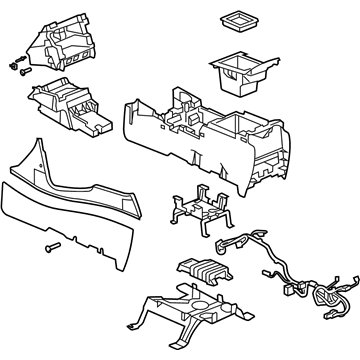 GM 88987014 Console, Front Floor *Shale