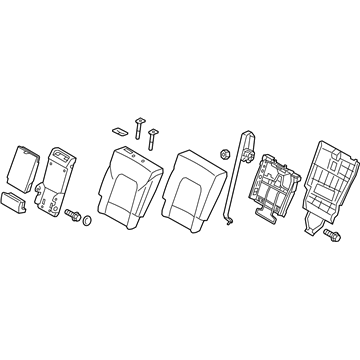 Kia 893001U710BD6 Back Assembly-2ND Seat, L