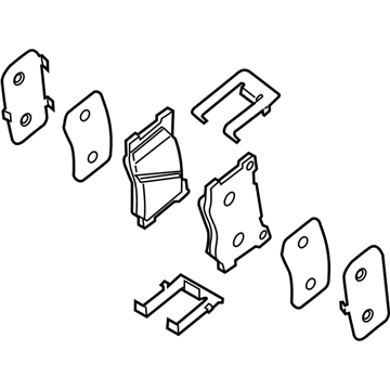 Hyundai 58101-B1A30 Front Disc Brake Pad Kit