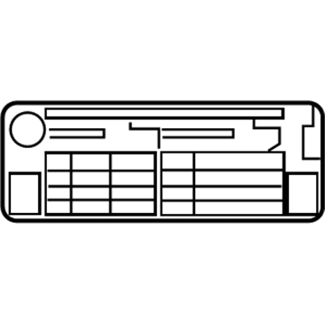 Toyota 42661-52551 Tire Info Label