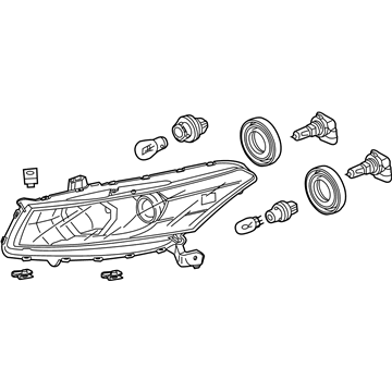 Honda 33150-TE0-A11 Headlight Assembly, Driver Side