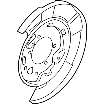 Infiniti 44020-1MC6A Rear Brake Plate Assembly, Left