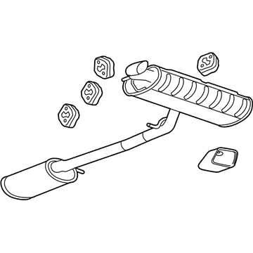 GM 23442414 Muffler W/Tailpipe