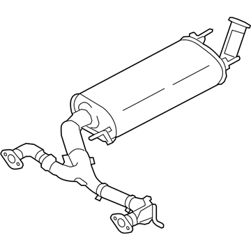 Nissan 20100-5ZM0E Exhaust, Main Muffler Assembly