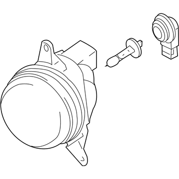 Kia 922023E011 Front Fog Lamp Assembly, Right