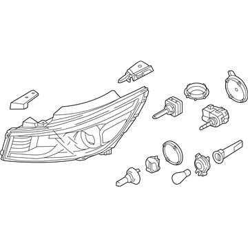 Kia 92102A9400 Passenger Side Headlight Assembly