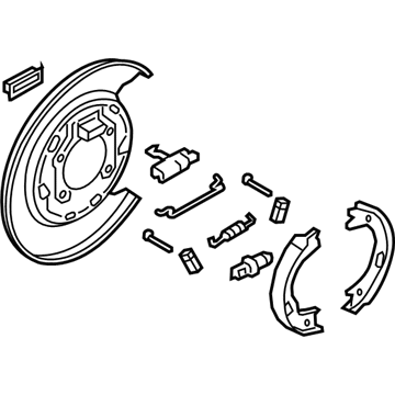 Hyundai 58250-2P100 Brake Assembly-Parking Rear, LH
