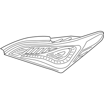 Hyundai 92420-2M550 Lens & Housing-Rear Combination Outside Lamp, RH