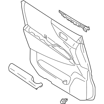 Nissan 80901-1JA0A FINISHER Assembly Front Door LH