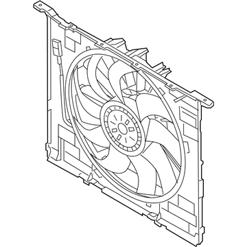 BMW 17-42-8-487-638 Radiator Cooling Fan Motor Assembly