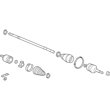 Honda 44305-TP6-A20 Driveshaft Assembly, Passenger Side