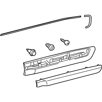 Lexus 75075-60100-E0 MOULDING Sub-Assembly, Rear Door