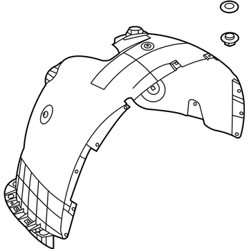 Hyundai 86812-S8000 Front Wheel Guard Assembly, Right