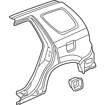 Honda 04636-S9A-A10ZZ Panel Set, R. RR. (Outer) (DOT)