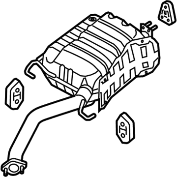 Hyundai 28710-1U100 Rear Muffler Assembly